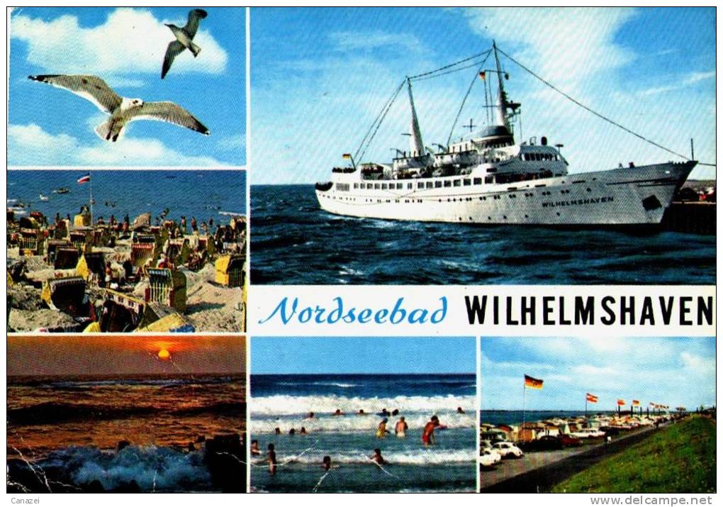 AK Wilhelmshaven, Badestrand Genuisbank, Gel - Wilhelmshaven