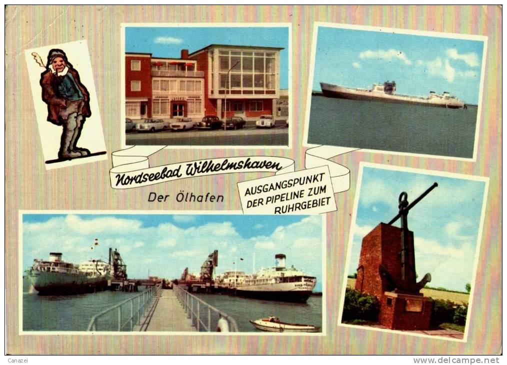 AK Wilhelmshaven, Der Ölhafen, Gel 1966 - Wilhelmshaven