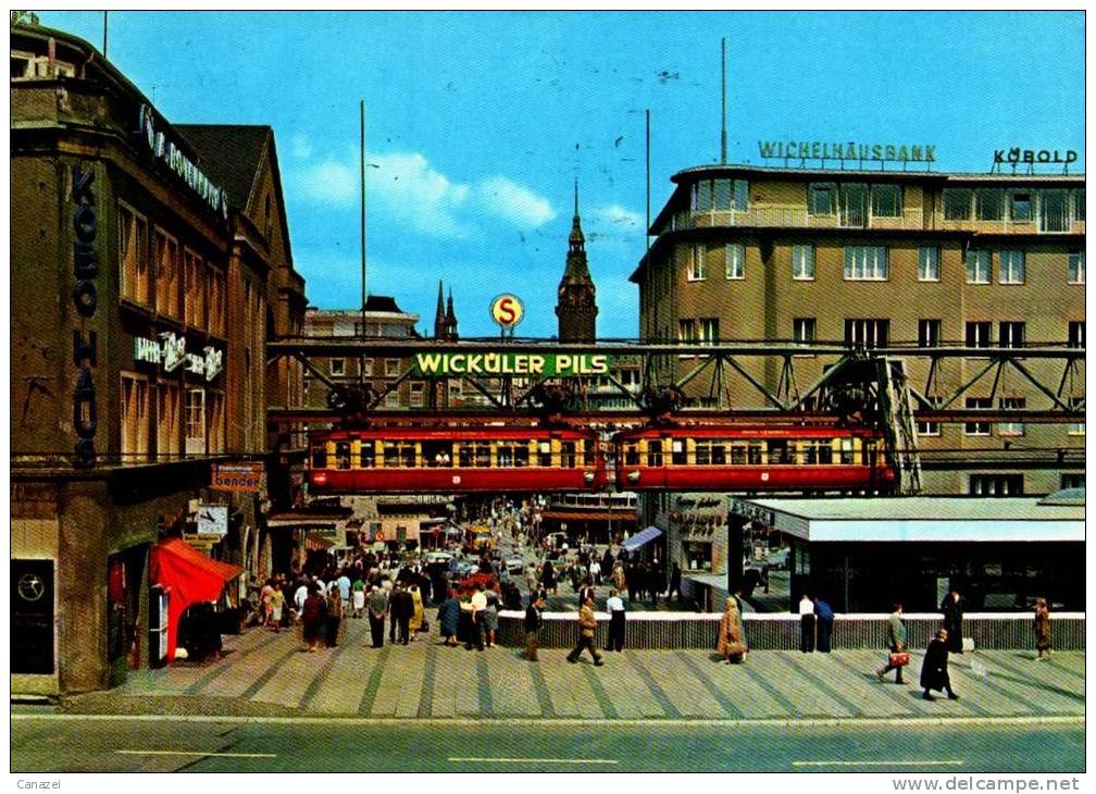 AK Wuppertal, Am Döppersberg, Schwebebahn, Gel - Wuppertal