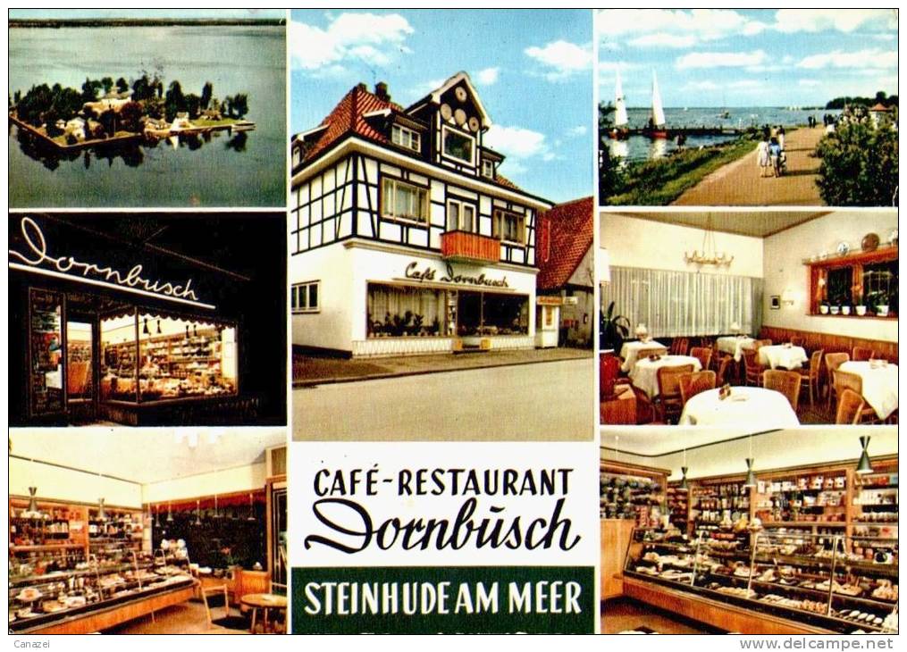 AK Steinhude Am Meer, Café-Restaurant Dornbusch, Gel 1966 - Steinhude