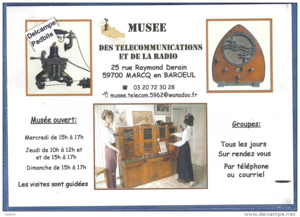 Carte Postale 59. Marcq-en-Baroeul  Musée Des Télécommunications Et De La Radio Trés Beau Plan - Marcq En Baroeul