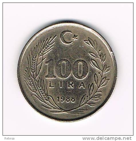 TURKIJE  100  LIRA   1988 - Turquie