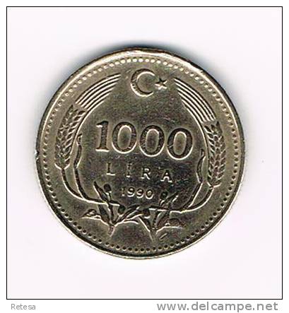 TURKIJE  1000  LIRA   1990 - Türkei