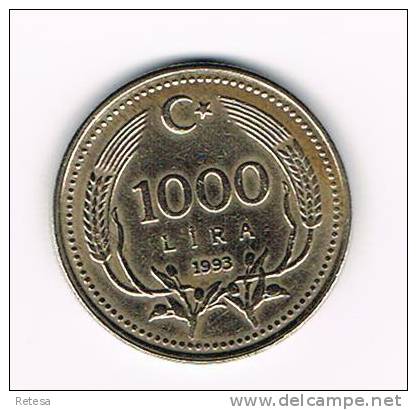 TURKIJE  1000  LIRA   1993 - Turkije