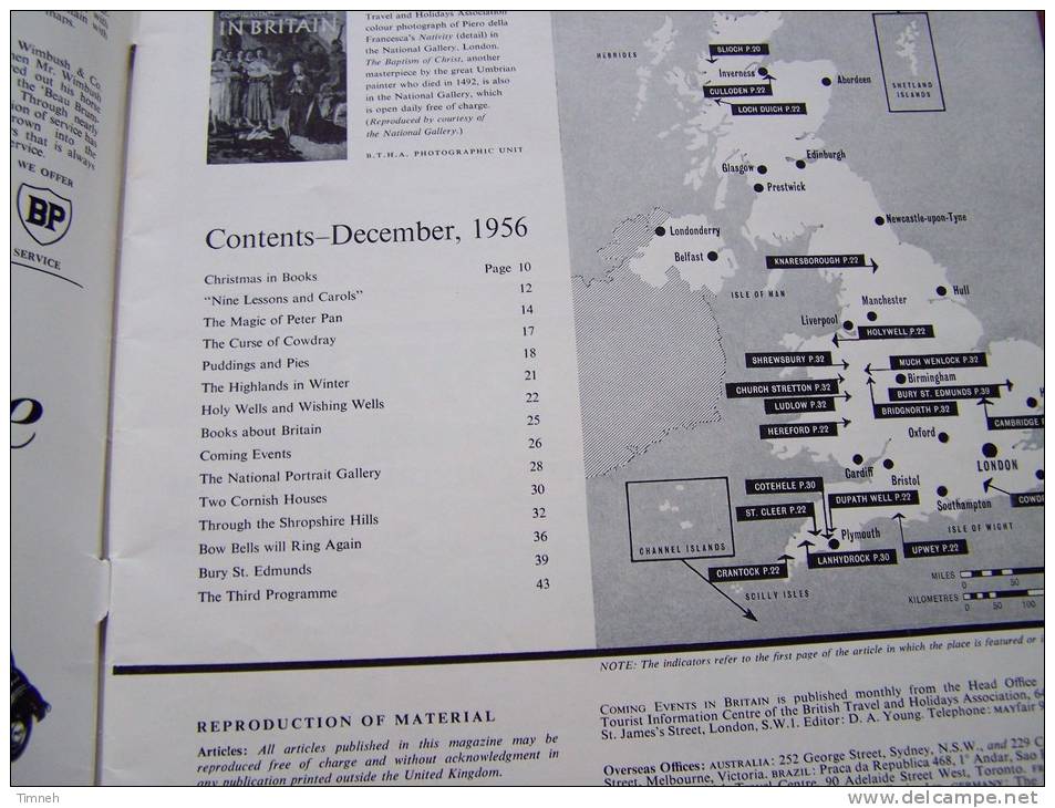 COMING EVENTS IN BRITAIN DECEMBER 1956 - Publicité - NATIONAL PORTRAY GALLERY - - Andere & Zonder Classificatie