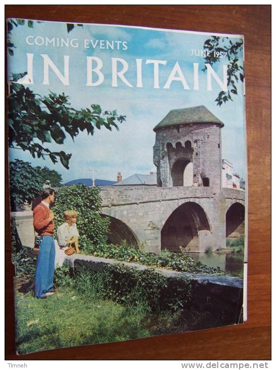 COMING EVENTS IN BRITAIN JUNE 1957 - Publicité - VALE OF CONWAY B- BRIDGES - Sonstige & Ohne Zuordnung