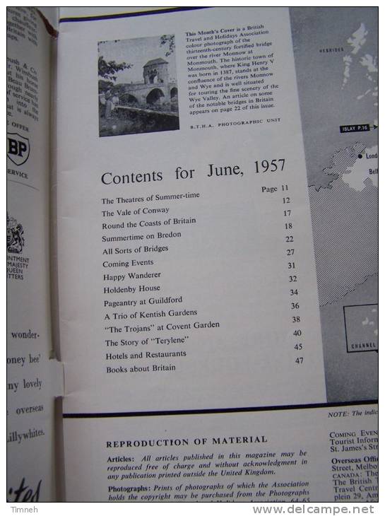 COMING EVENTS IN BRITAIN JUNE 1957 - Publicité - VALE OF CONWAY B- BRIDGES - Other & Unclassified