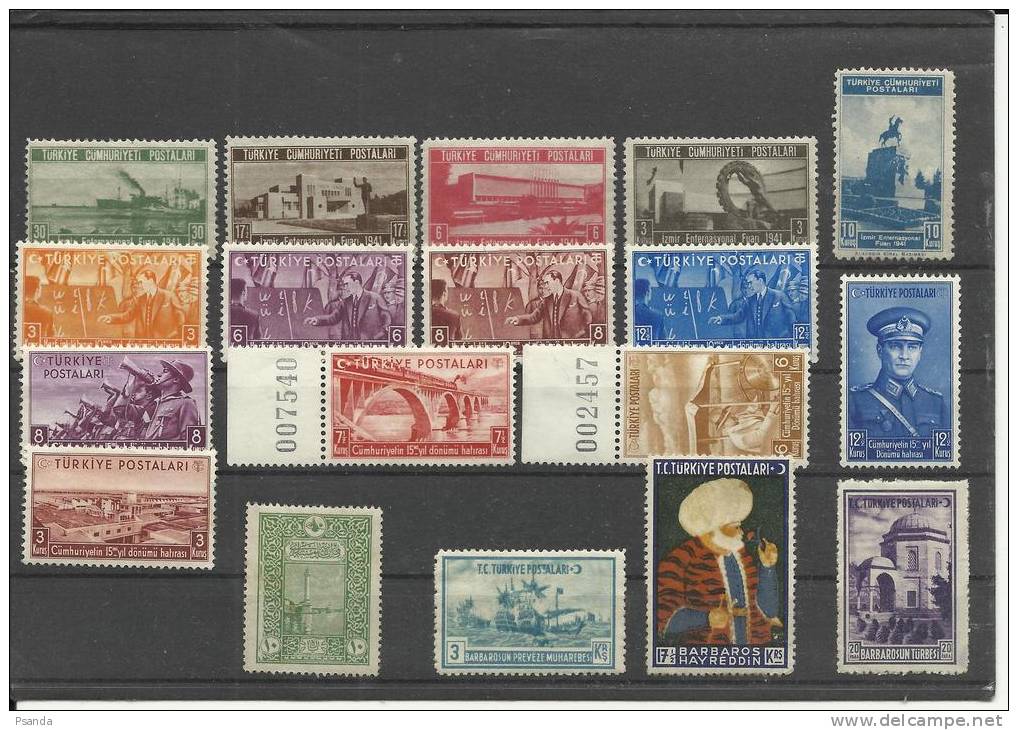 Turkey  1921-1942  Lot  1  Of Stamps With Error - 1934-39 Sandjak Alexandrette & Hatay