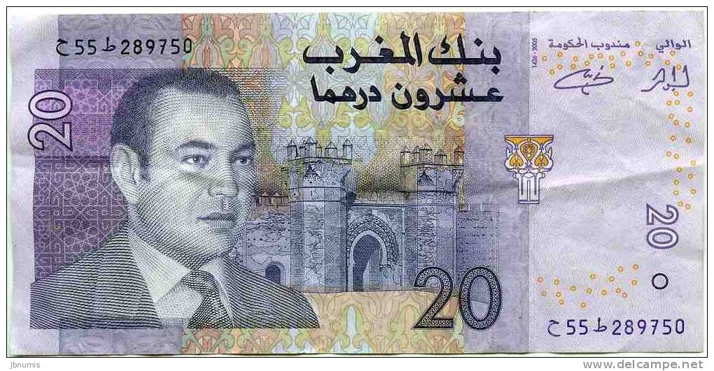 Maroc Morocco 20 Dirhams 1426 2005 P68 - Maroc