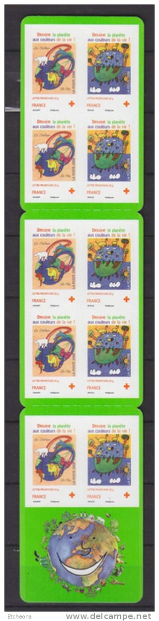 = Carnet BC237 Enfants Dessinent La Planète 10 TVP LP Couleur De La Vie & Globe Nature 5x 237 Ex 4306 Et 5x 238 Ex 4307 - Croix Rouge