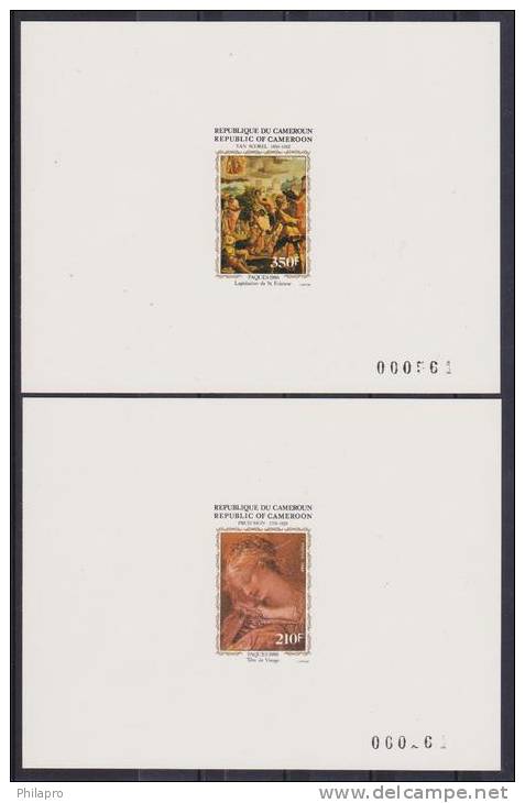 CAMEROUN  EPREUVE/PROOF  PAQUES 1986 PEINTURES  YVERT  N°785/6   Réf  2347 - Easter