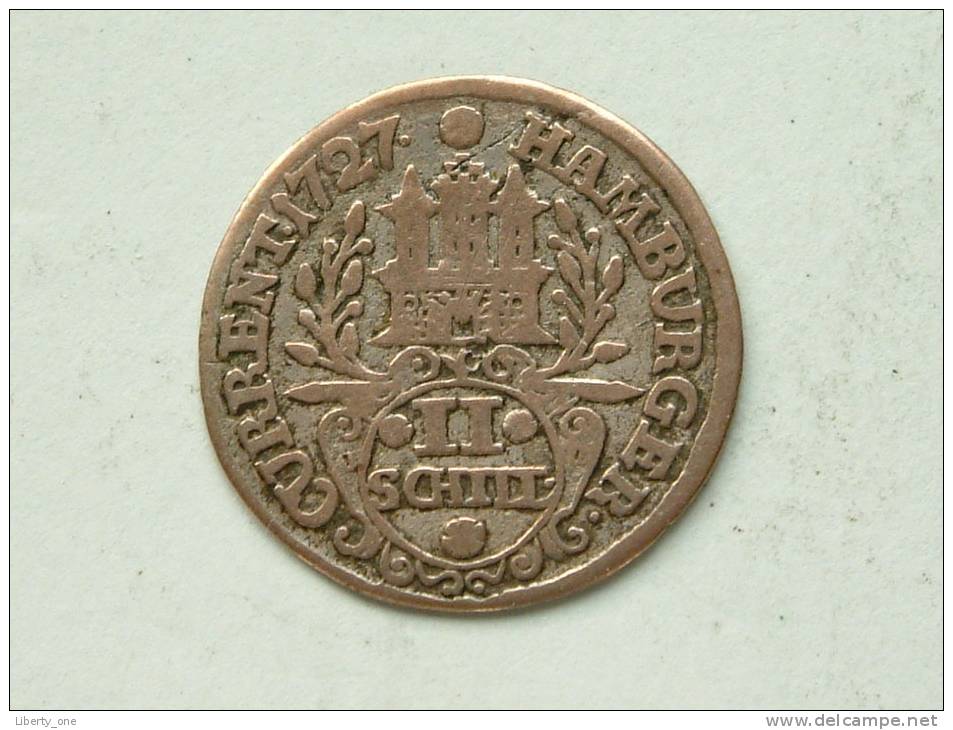 1727 - 2 Shilling HAMBURG IHL - Morin 357 ( For Grade, Please See Photo ) !! - Petites Monnaies & Autres Subdivisions