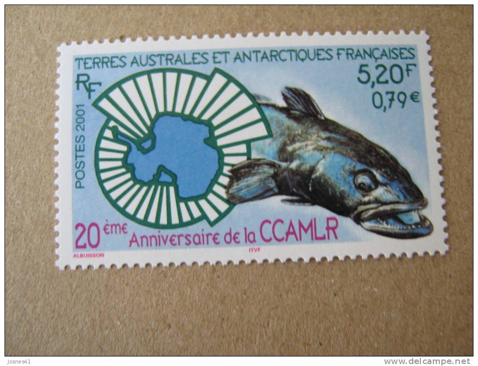 ANNEE 2001  TAAF P 307 * *  2O E ANNIVERSAIRE DE LA. CCAMLR   POISSON  FISH - Ungebraucht