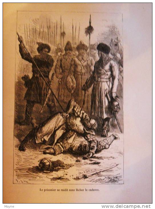 LA BANNIERE BLEUE par Léon CAHUN - Illustré par J.LIX - Aventures d´un Musulman,d´un Chrétien et d´un Païen - 1877 -