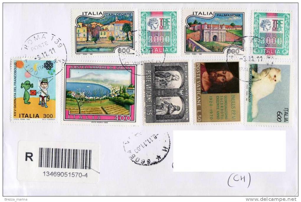 ITALIA ~ Storia Postale ~ Busta Del 2011 ~ Racc. - { 1985 - Vari } - 2011-20: Storia Postale