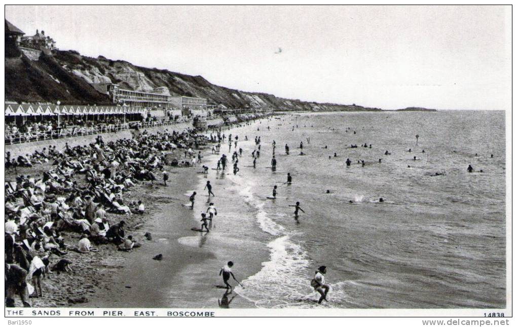 Two Old Postecards " THE SANDS FROM PIER  EAST  BOSCOMBE " - Bournemouth (hasta 1972)
