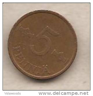 Finlandia - Moneta Circolata Da 5 Pennia Km45 - 1975 - Finlande