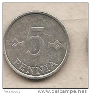 Finlandia - Moneta Circolata Da 5 Pennia - 1988 - Finlande