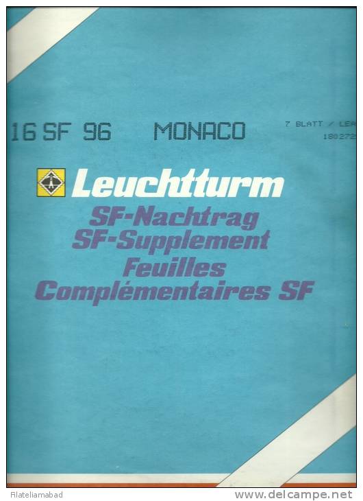 MONACO- SUPLEMENTO LEUCHTTURM AÑO 1996 CON ESTUCES HAWID TRANSPARENTA. - Pre-Impresas