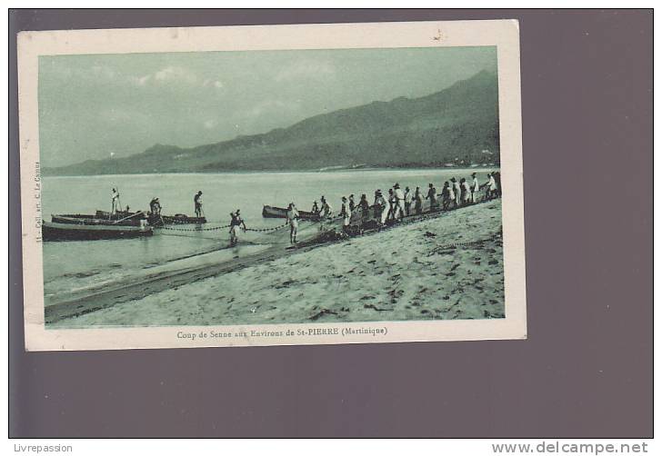 Cpa , ( Péche ) Coup De Senne Aux Environs De Saint Pierre. ,   Non  Voyagé - Autres & Non Classés