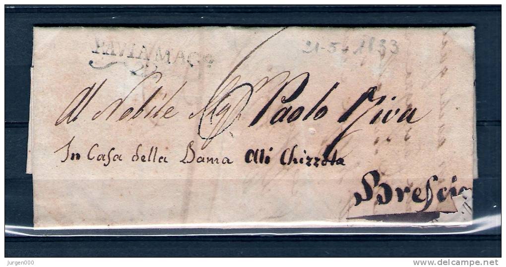 Prefilatelica 1833 RAVIA MAGGIORE Per .... (GA5294) - 1. ...-1850 Prefilatelia