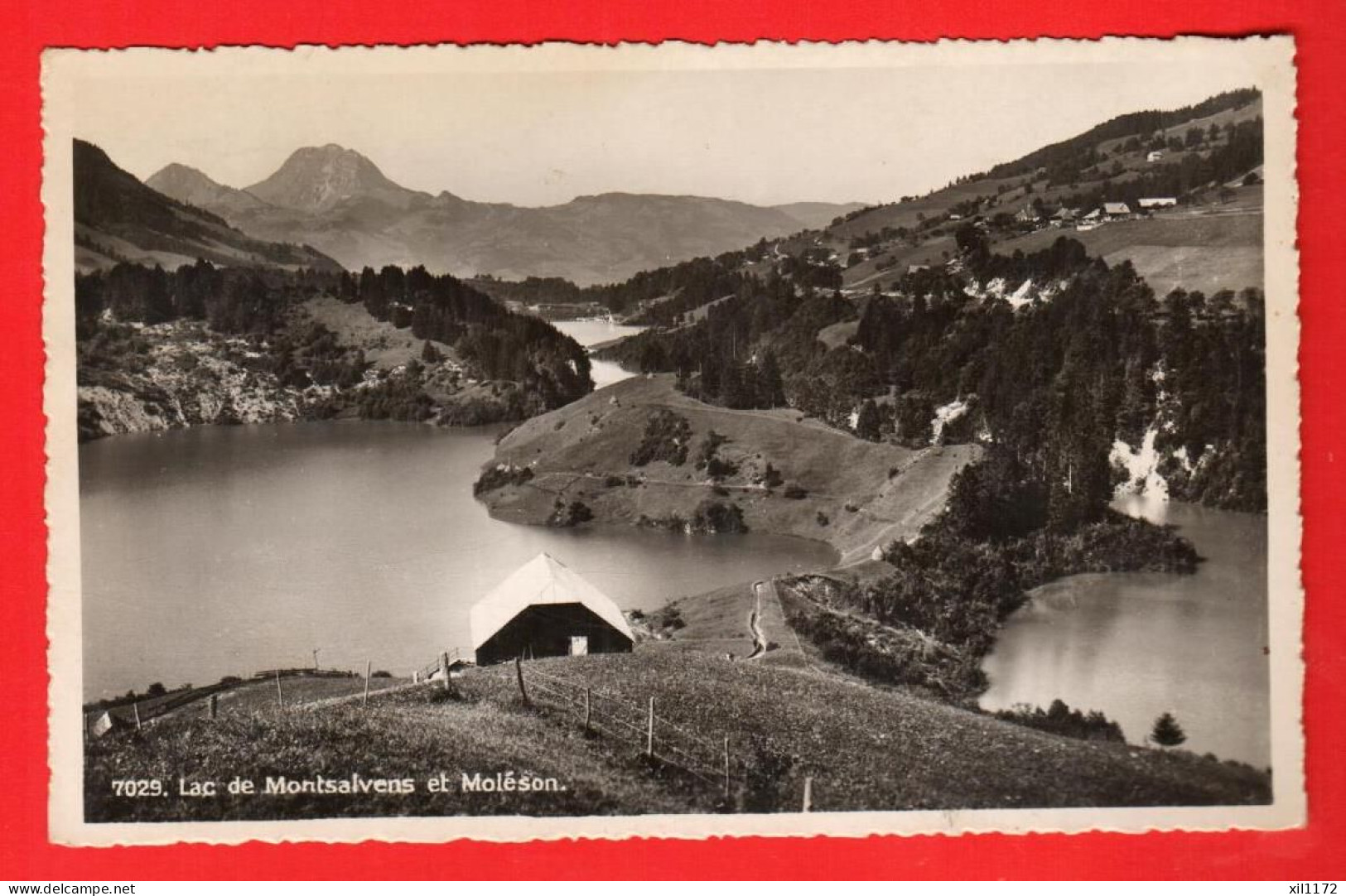 Q1092 Lac De Montsalvens Et Moléson.Cachet 1947. SG 7029 - Autres & Non Classés