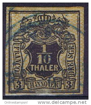 German States: Hannover: Mi Nr  12  Cancelled, - Hanovre