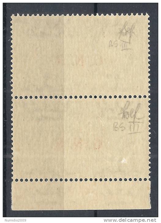 1943-44 RSI ESPRESSO BRESCIA 1,25 LIRE III TIPO VARIETà LEGGI MNH ** - RSI019-3 - Express Mail