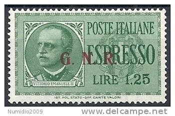 1943-44 RSI ESPRESSO BRESCIA 1,25 LIRE III TIPO VARIETà LEGGI MNH ** - RSI023-2 - Express Mail