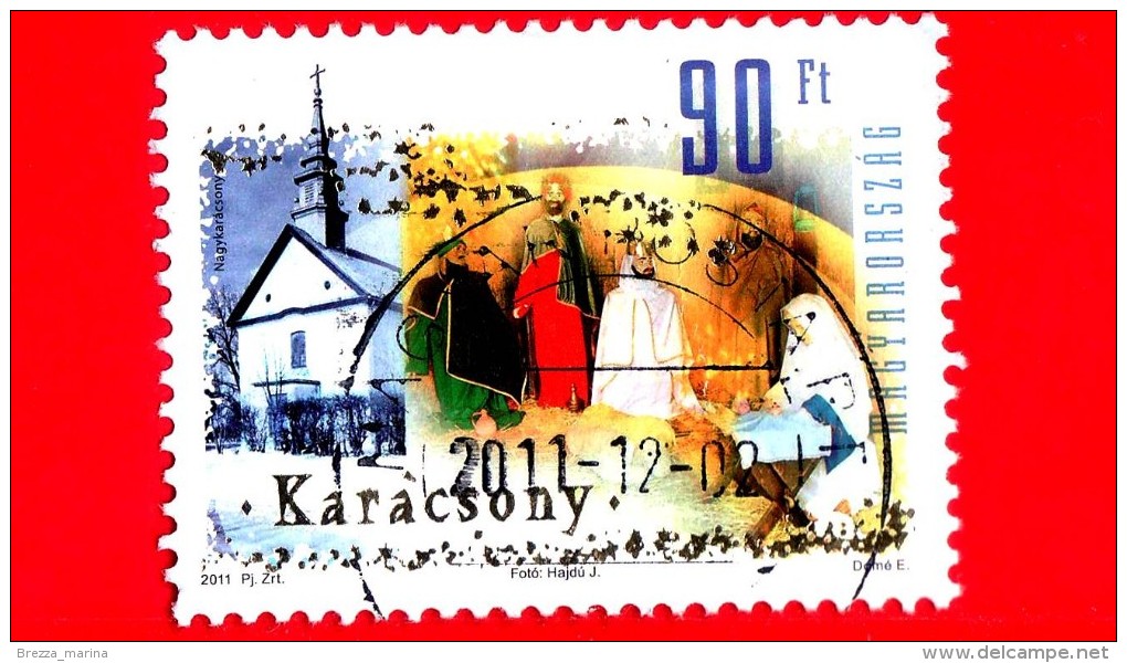 UNGHERIA - MAGYAR - 2011 - USATO - Karacsony - Natale - Christmas - Noel - Navidad - 90 Ft - Oblitérés