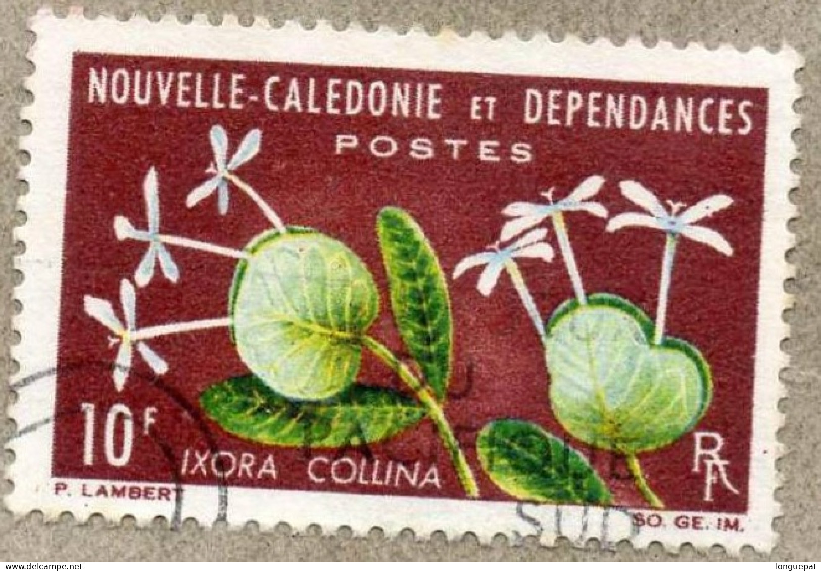 NOUVELLE-CALEDONIE : Fleurs : Ixora Collina - Famille Des Rubiacées - Endémique De N-C - Used Stamps