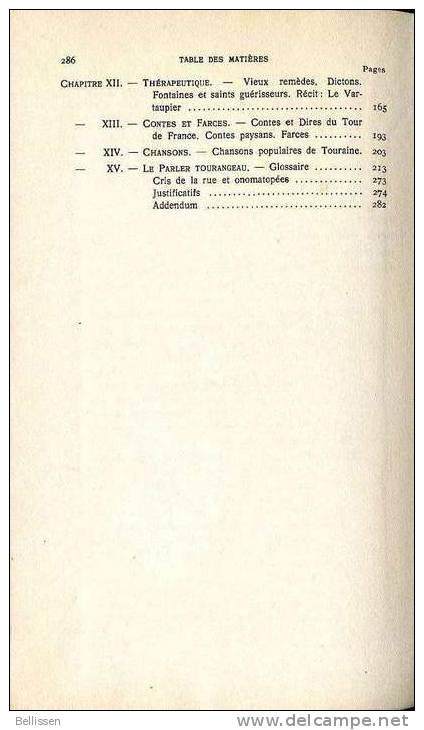 Le Folklore De La Touraine, Par Jacques-Marie ROUGE, Ed. Arrault, 1947, 3ème édition, - Centre - Val De Loire