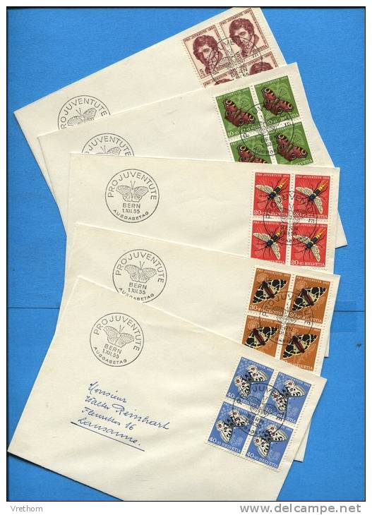 Suisse, Switzerland, Schweiz,  FDC, Pro Juventute 1955 - FDC