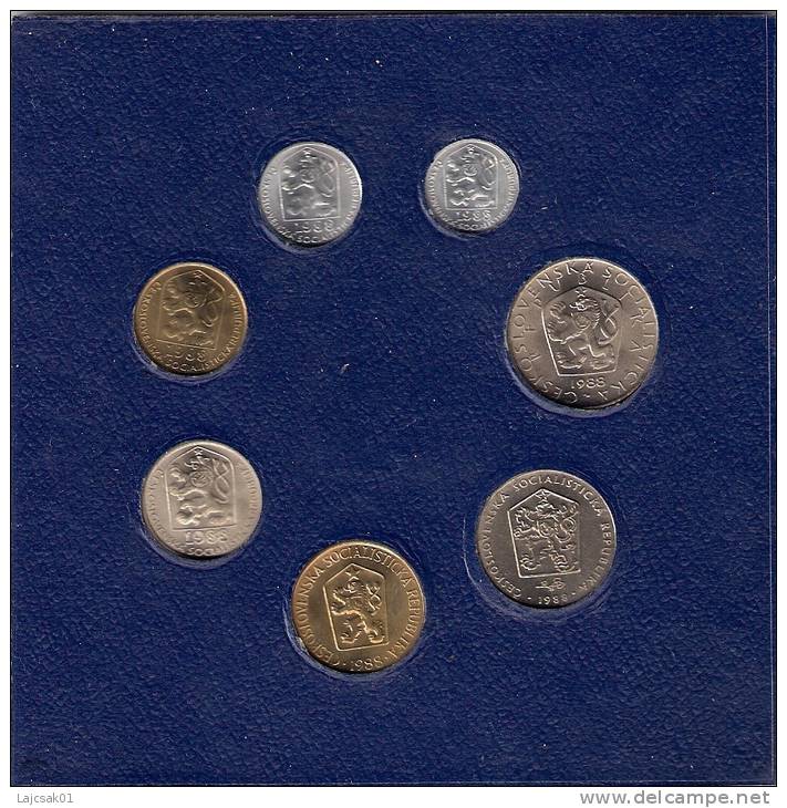 Czechoslovakia 1988. Complete Coin Set Mint Set UNC NEUF - Czechoslovakia