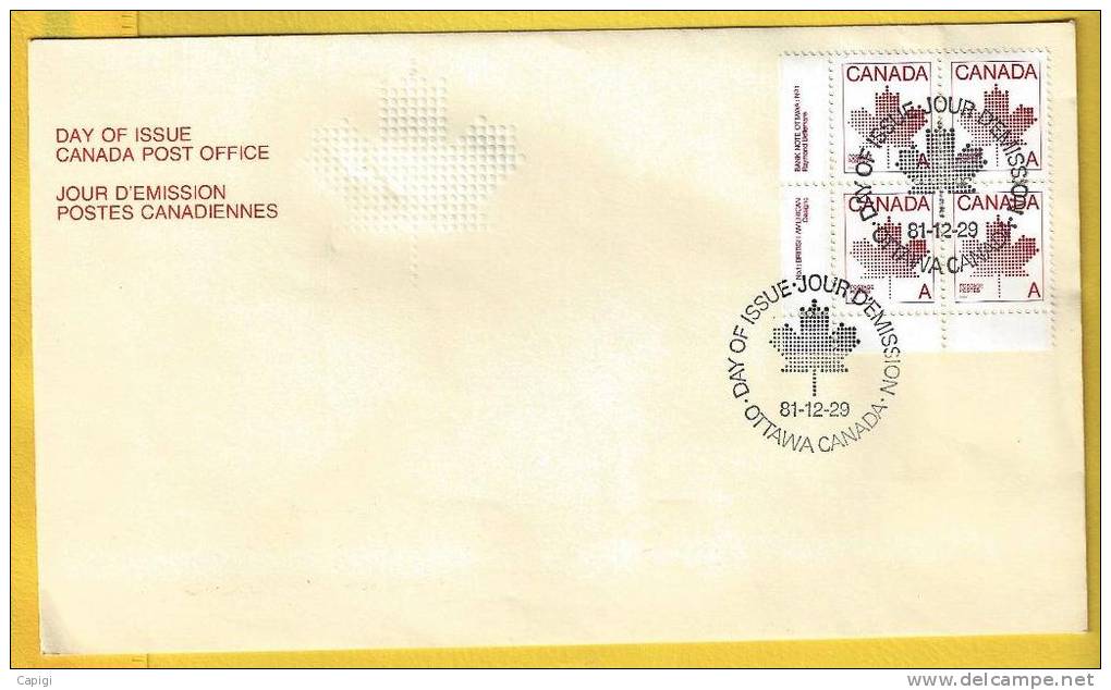 1981 - CANADA - FDC- 29.12.81 - 1981-1990