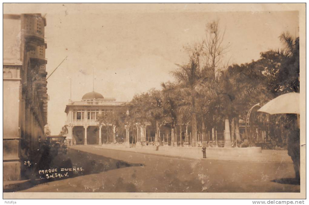 OLD RPPC   PARQUE DUEÑAS   SAN SALVADOR EL SALVADOR - El Salvador