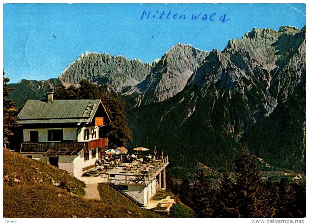 AK Mittenwald, Kranzberg-Haus, Gel 1964 - Mittenwald