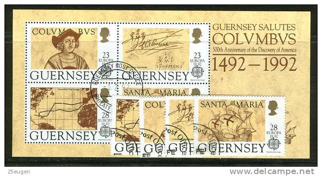 GUERNSEY 1992  EUROPA CEPT USED  /zx/ - 1992