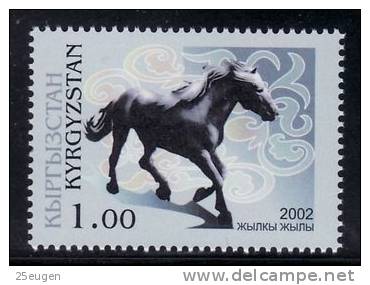 KYRGYZSTAN 2002 YEAR OF HORSE MNH  /ZX/ - Kirghizistan
