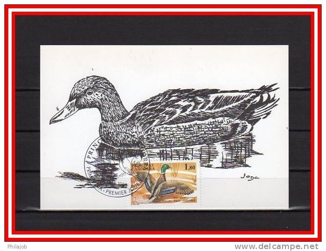 Tirage 336 Ex. ANDORRE CM De 1985 N° YT  343 " PROTECTION DE LA NATURE ". Voir Scan Pour L´état + Prix Dégressif ! - Cartes-Maximum (CM)