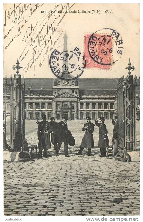 75 PARIS L'ECOLE MILITAIRE  1906 - Arrondissement: 07