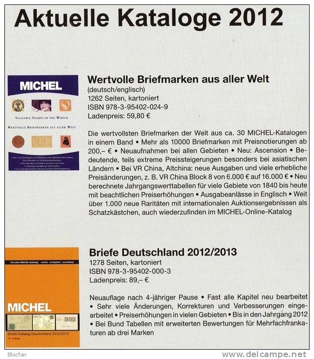 2MlCHEL Kataloge Briefe Deutschland Und Wertvolle Marken Der Welt 2013 Neu 149€ Stamps Of The World Catalogue Of Germany - Verzamelingen