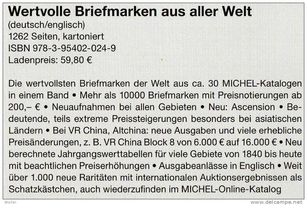 2MlCHEL Kataloge Briefe Deutschland Und Wertvolle Marken Der Welt 2013 Neu 149€ Stamps Of The World Catalogue Of Germany - Collections