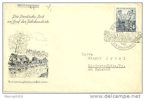 CHEVAL + ALLEMAGNE = BERLIN 1953 = FDC CACHET Illustré TAG DER BRIEFMARKE N° Yvt 137 - Autres & Non Classés