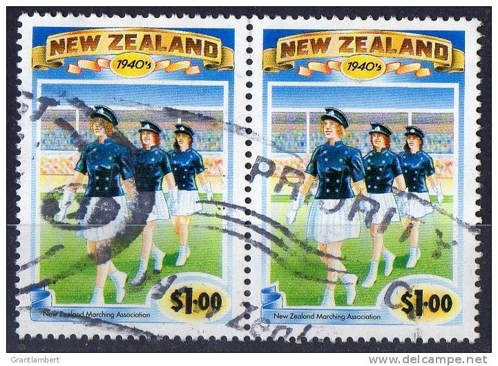 New Zealand 1993 $1 Marching Used Pair - Gebraucht