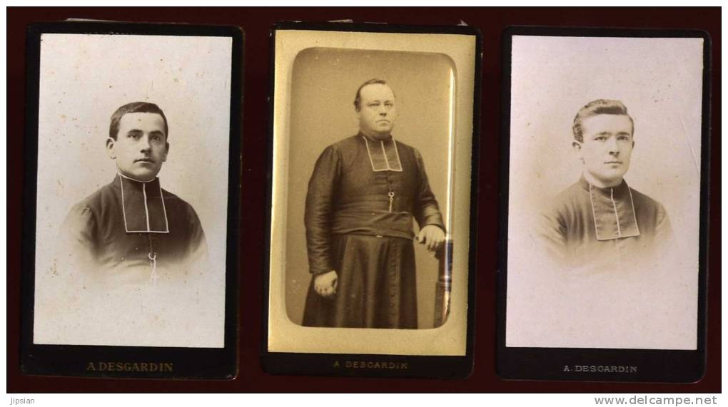 3 Photographies CDV  Photographe A. Desgardin St Brieuc Circa 1900  LET4 - Altri & Non Classificati