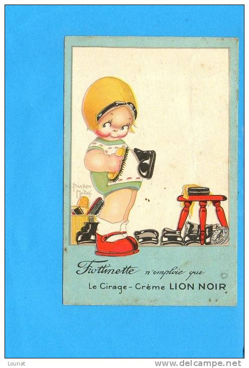 Illustrateur MALLET Béatrice - Frottinette N´emploie Que Le Cirage - Crème Lion Noir - Mallet, B.