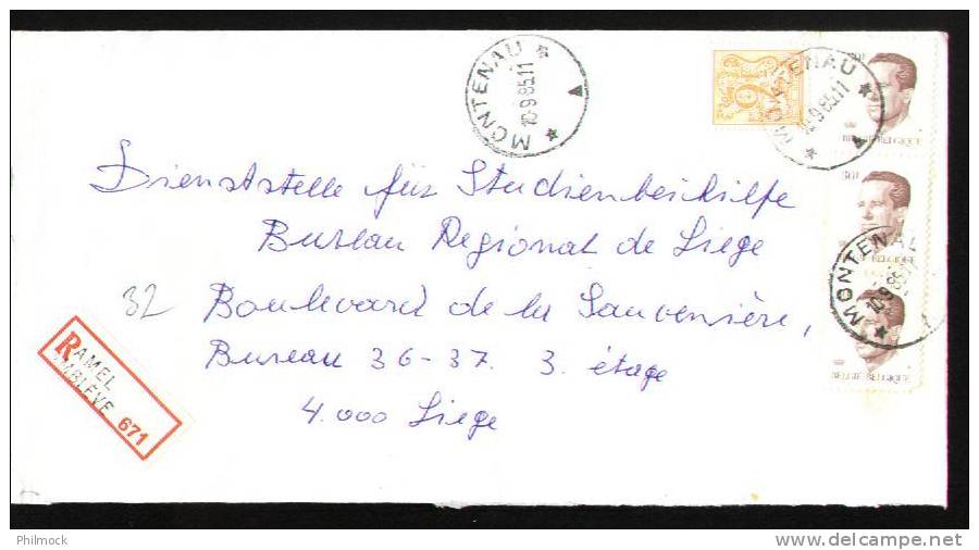 Recommandé - Halte Montenau - 44A - PP Amel-Amblève - Postmarks With Stars