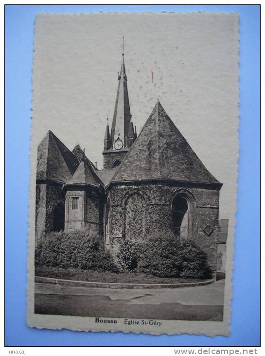 Ma Réf: 45-13.                BOUSSU     Eglise St Gery   ( Teinte Bistre ). - Boussu