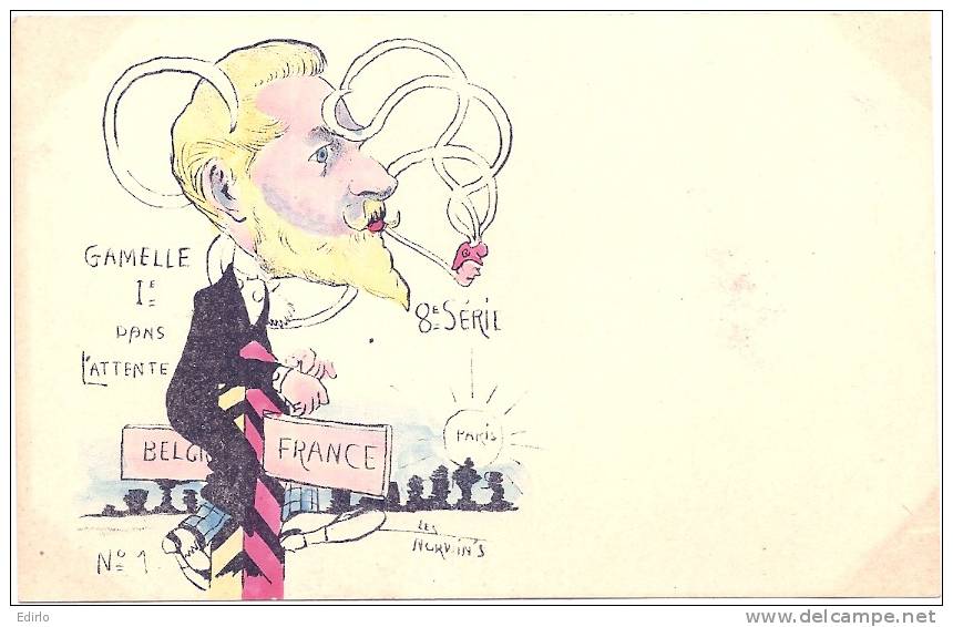 Huitième Série - Six Cartes  - Caricature   - Carte Précurseur Neuve TB -par Norwin's - Norwins